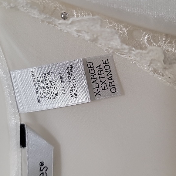 VINTAGE DELICATES WOMEN'S LINGERIE IVORY ADJUSTABLE STRAP SIZE XL - Picture 6 of 8